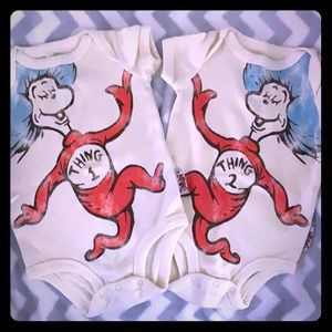 Matching Dr Seuss Onesies